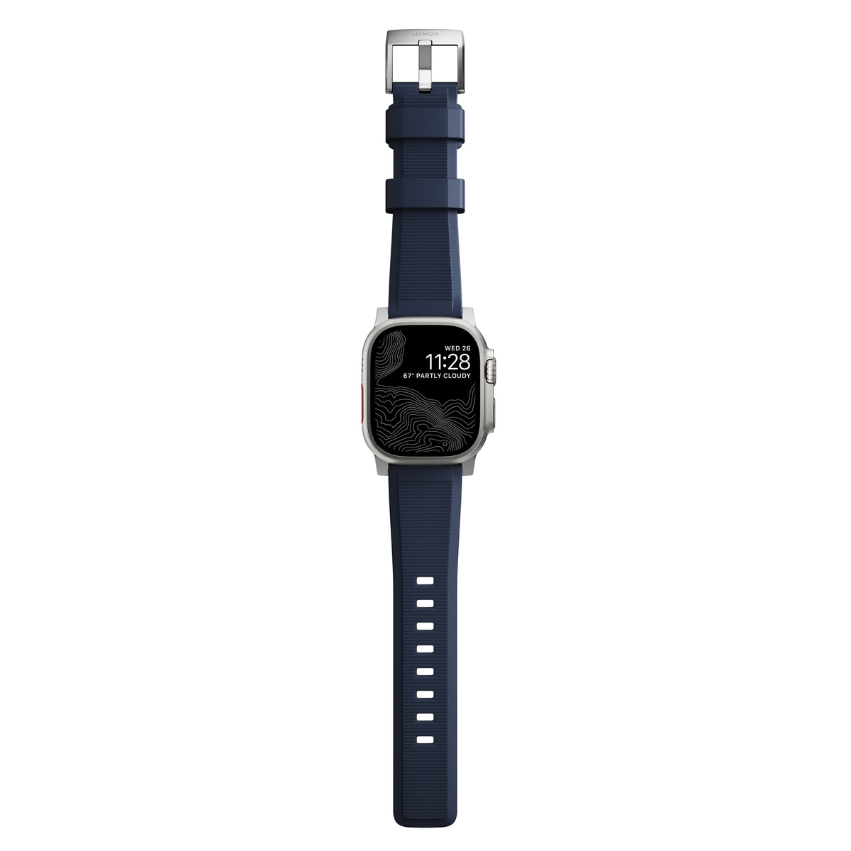 Apple Watch Ultra 2 49mm Rugged Band Atlantic Blue (Silver Hardware)