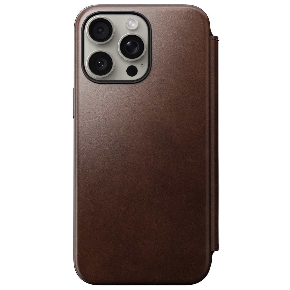 iPhone 15 Pro Max Modern Horween Leather Folio MagSafe Rustic Brown