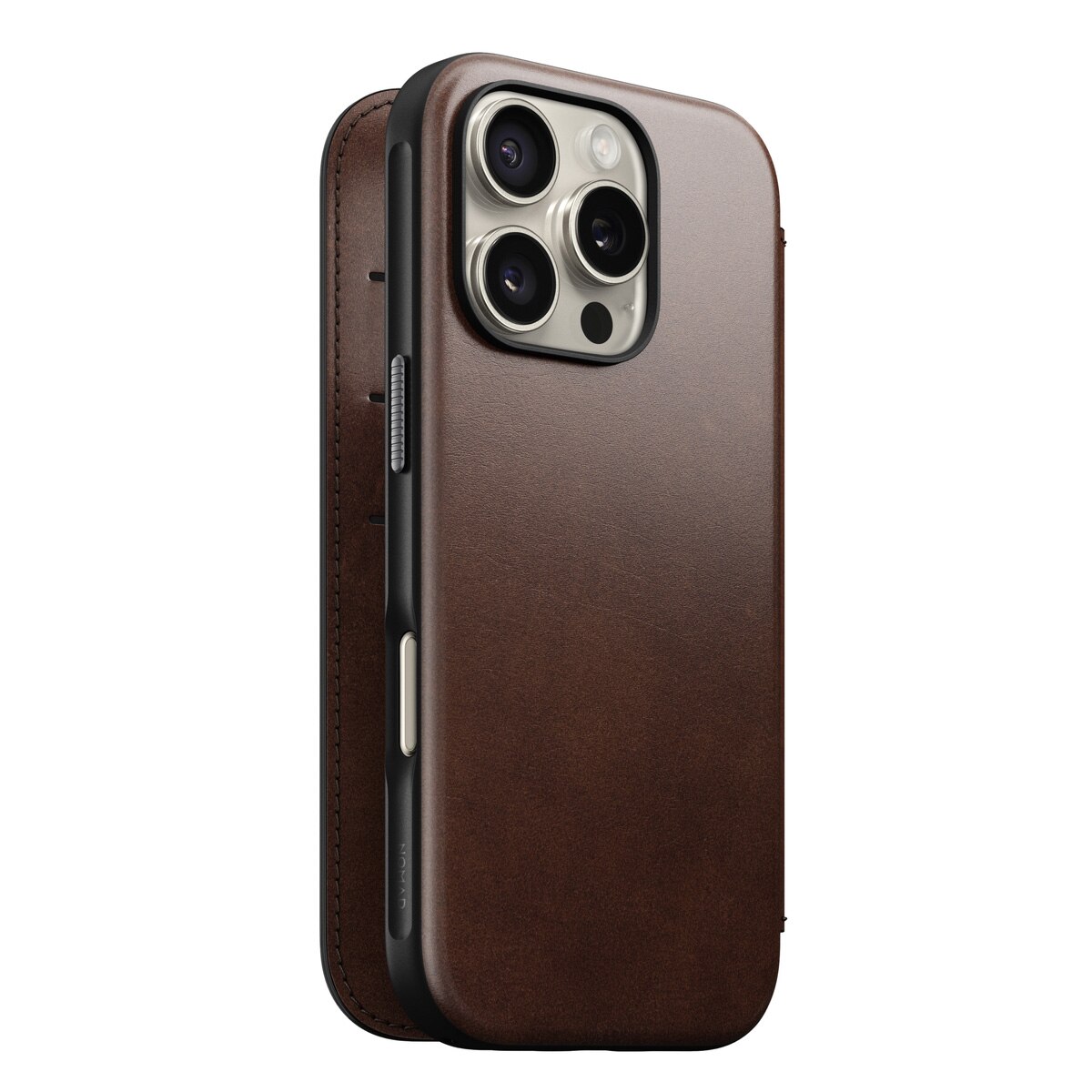 iPhone 16 Pro Modern Horween Leather Folio MagSafe Rustic Brown