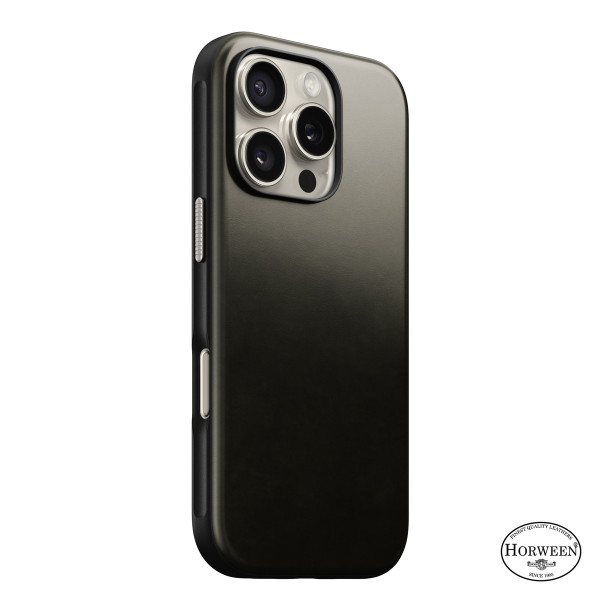 iPhone 16 Pro Modern Case Horween Leather MagSafe Green Chrome