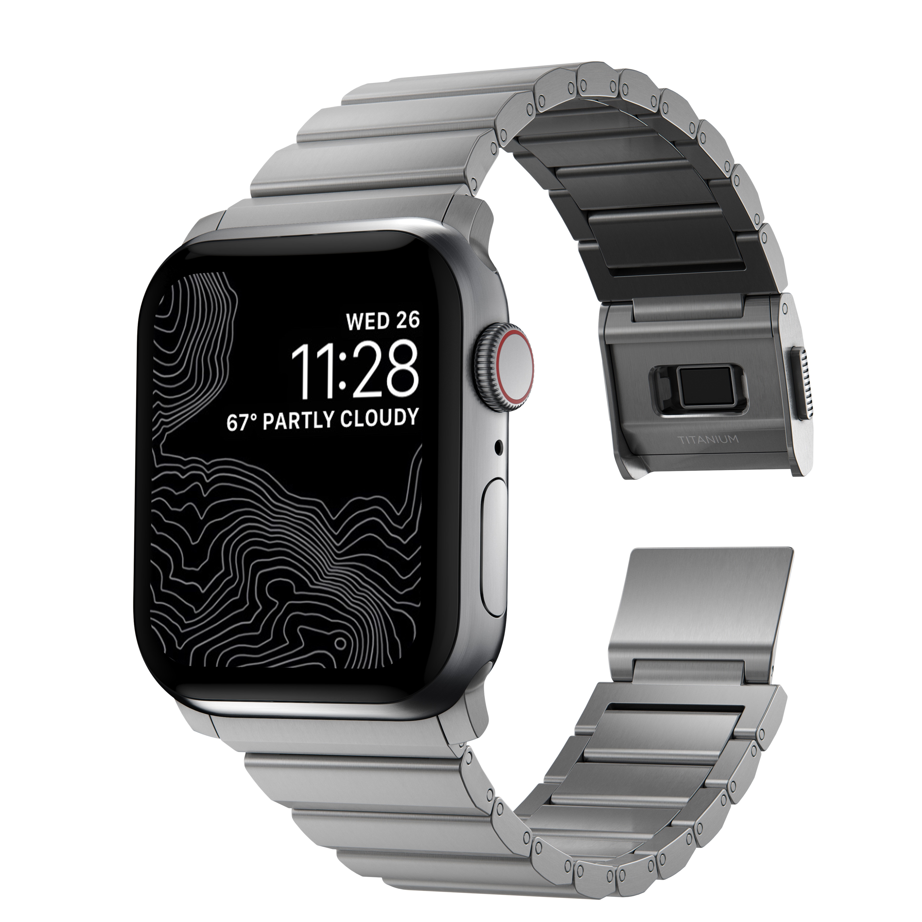 Titanium Band Apple Watch 45mm Series 7 Silver