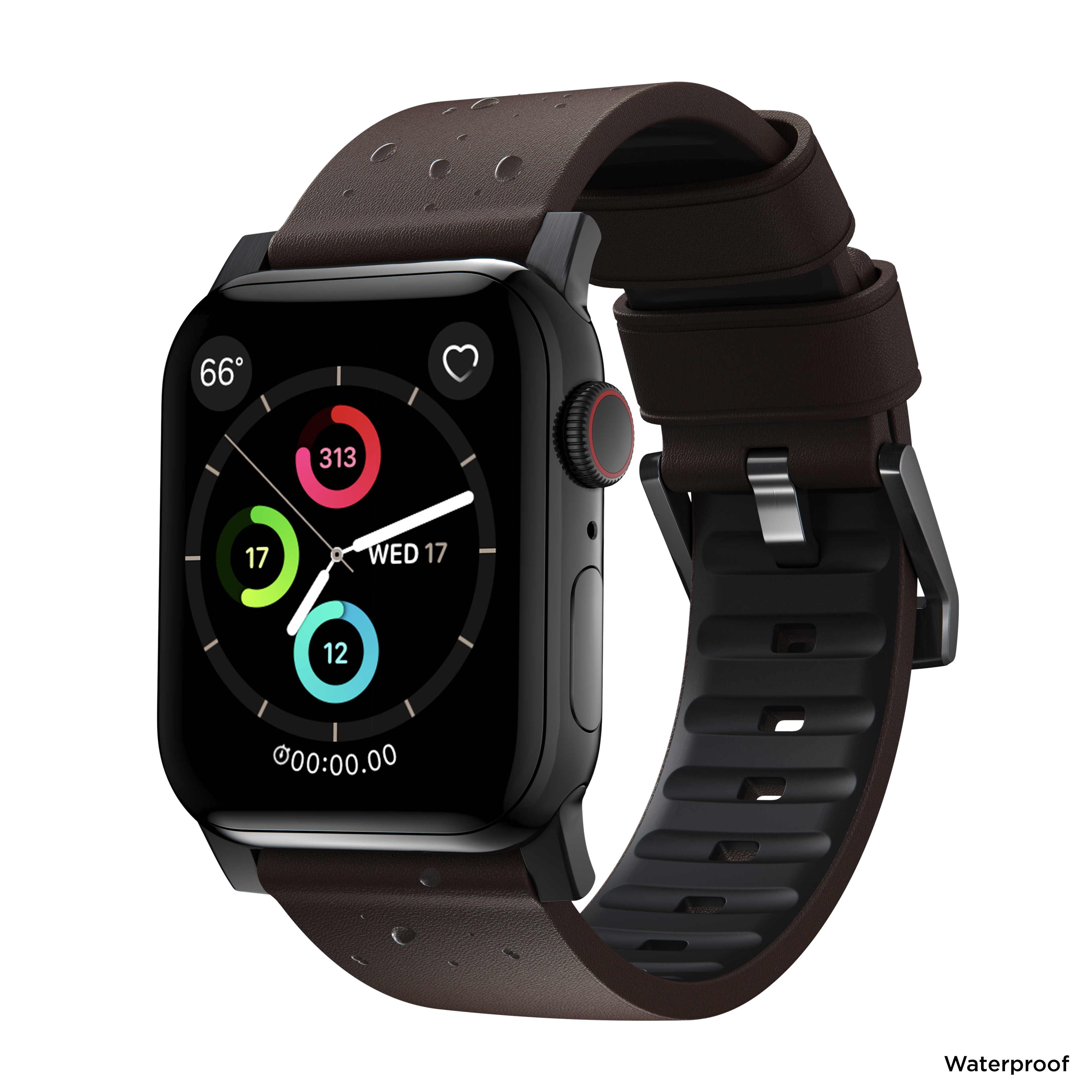 Apple Watch 45mm Series 7 Active Band Pro Classic Brown (Black Hardware)