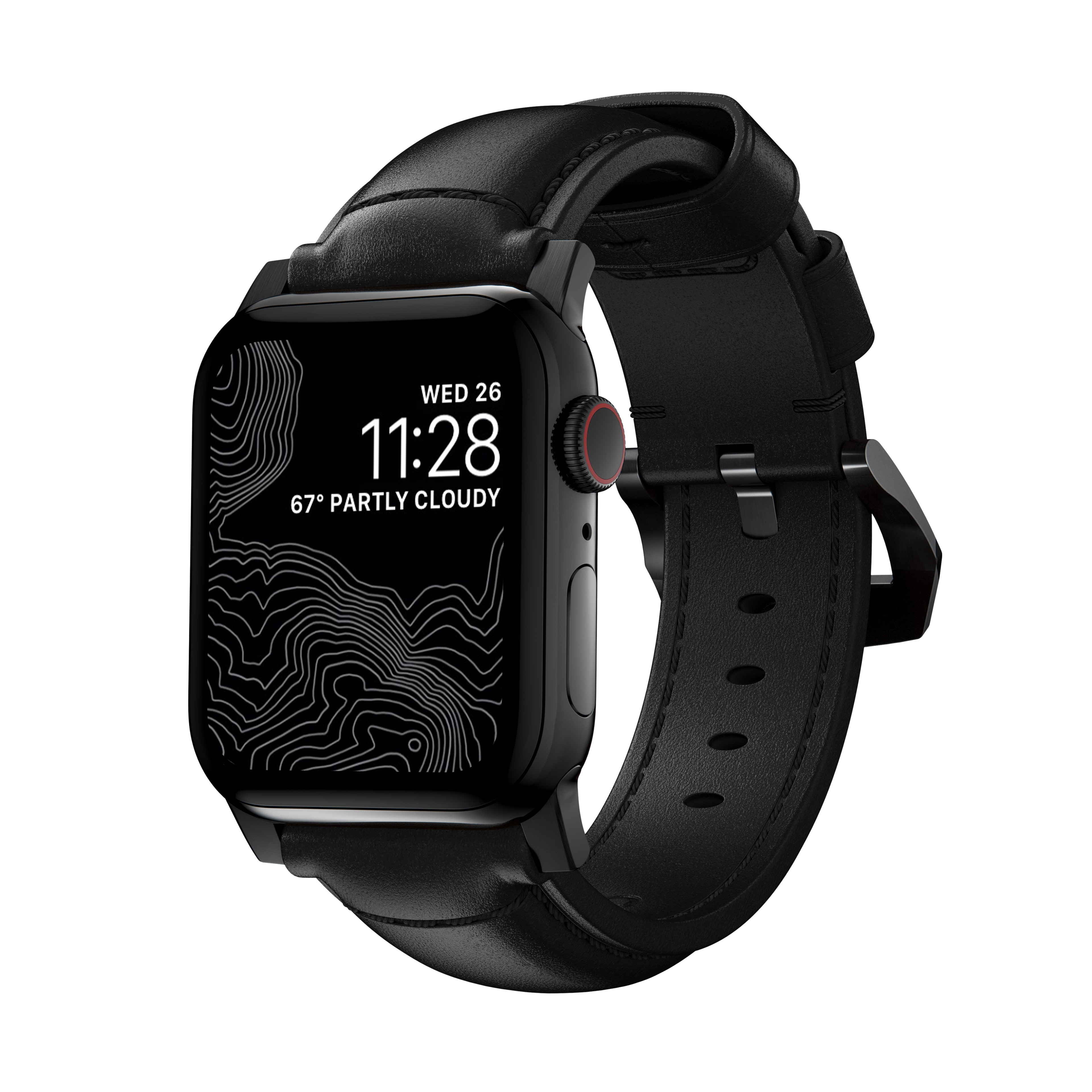 Apple Watch 41mm Series 8 Traditional Band Black (Black Hardware)