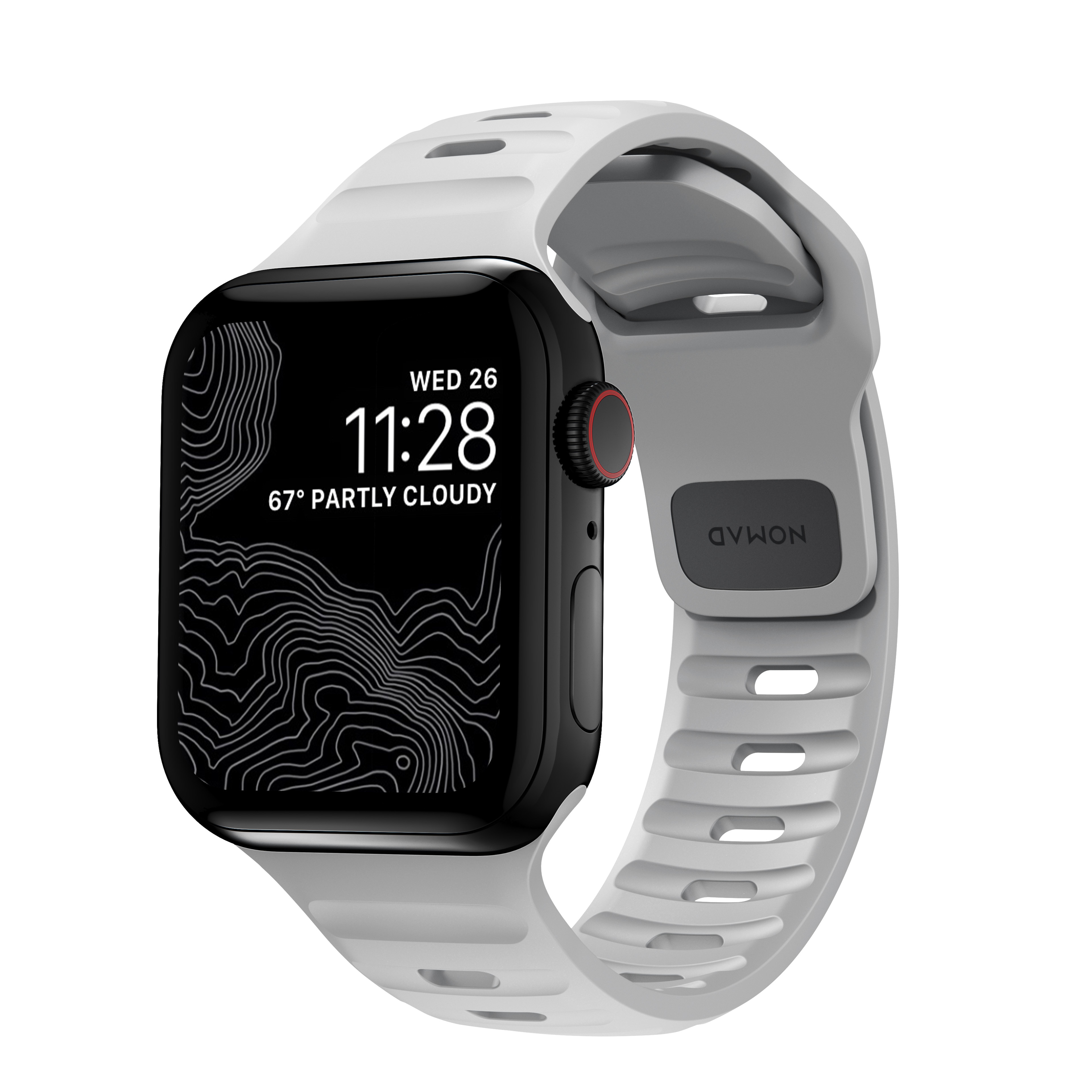Apple Watch 45mm Series 9 Sport Band Lunar Grey