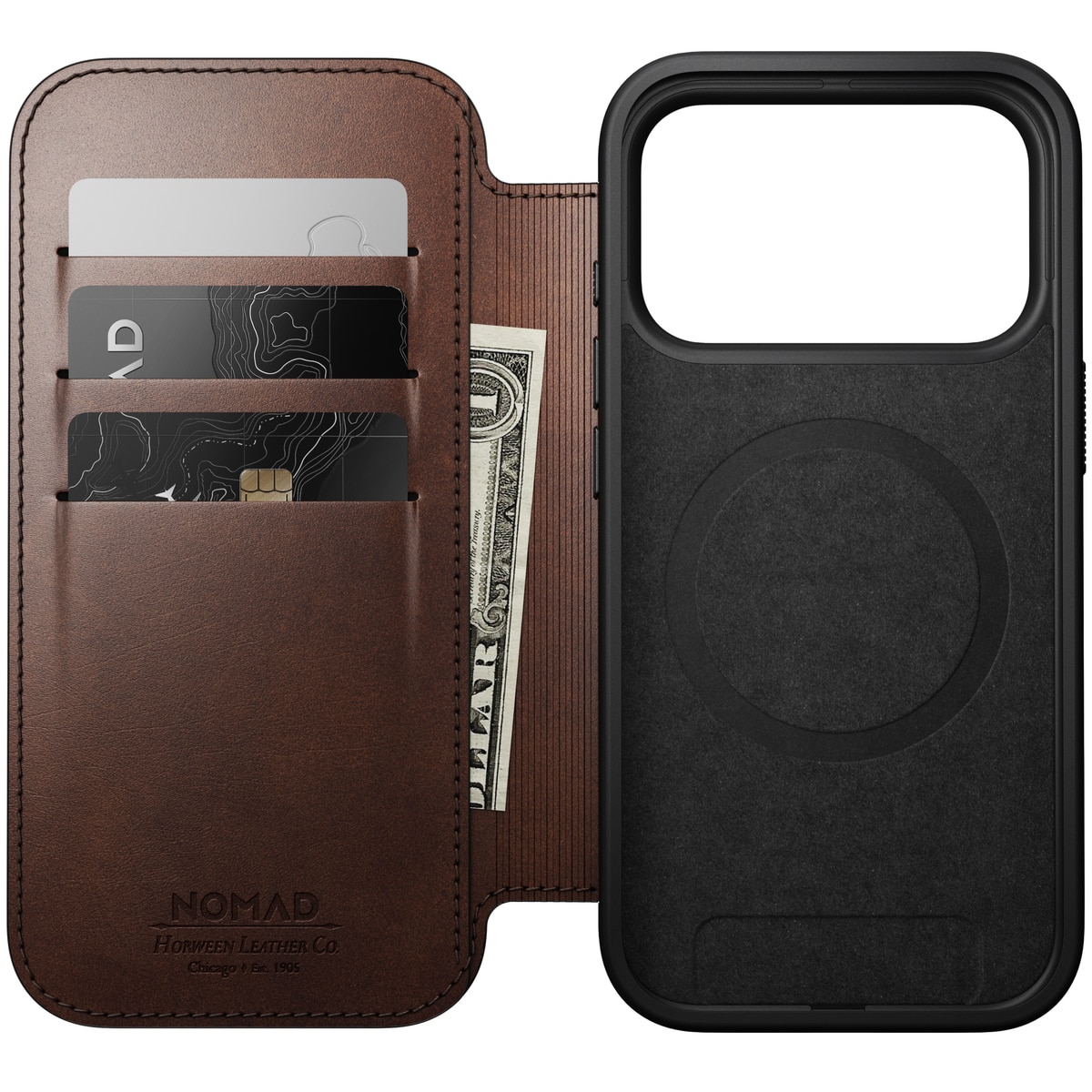 iPhone 17 Pro Modern Horween Leather Folio MagSafe Black