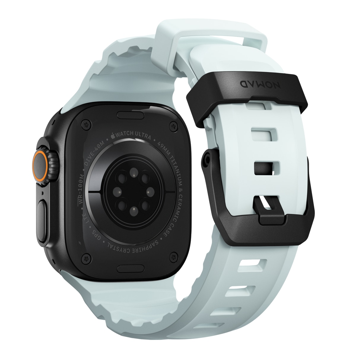 Apple Watch Series 9 45mm Rocky Point Band Icy Blue Glow (Black Hardware) - Limited edition