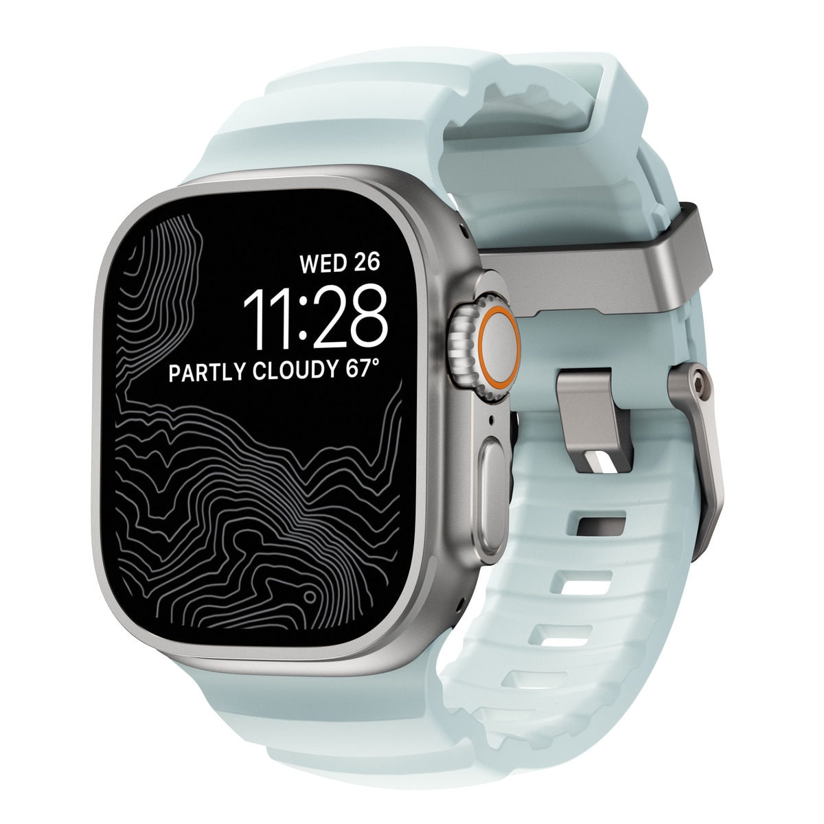 Apple Watch Series 1-3 42mm Rocky Point Band Icy Blue Glow (Natural Hardware) - Limited edition