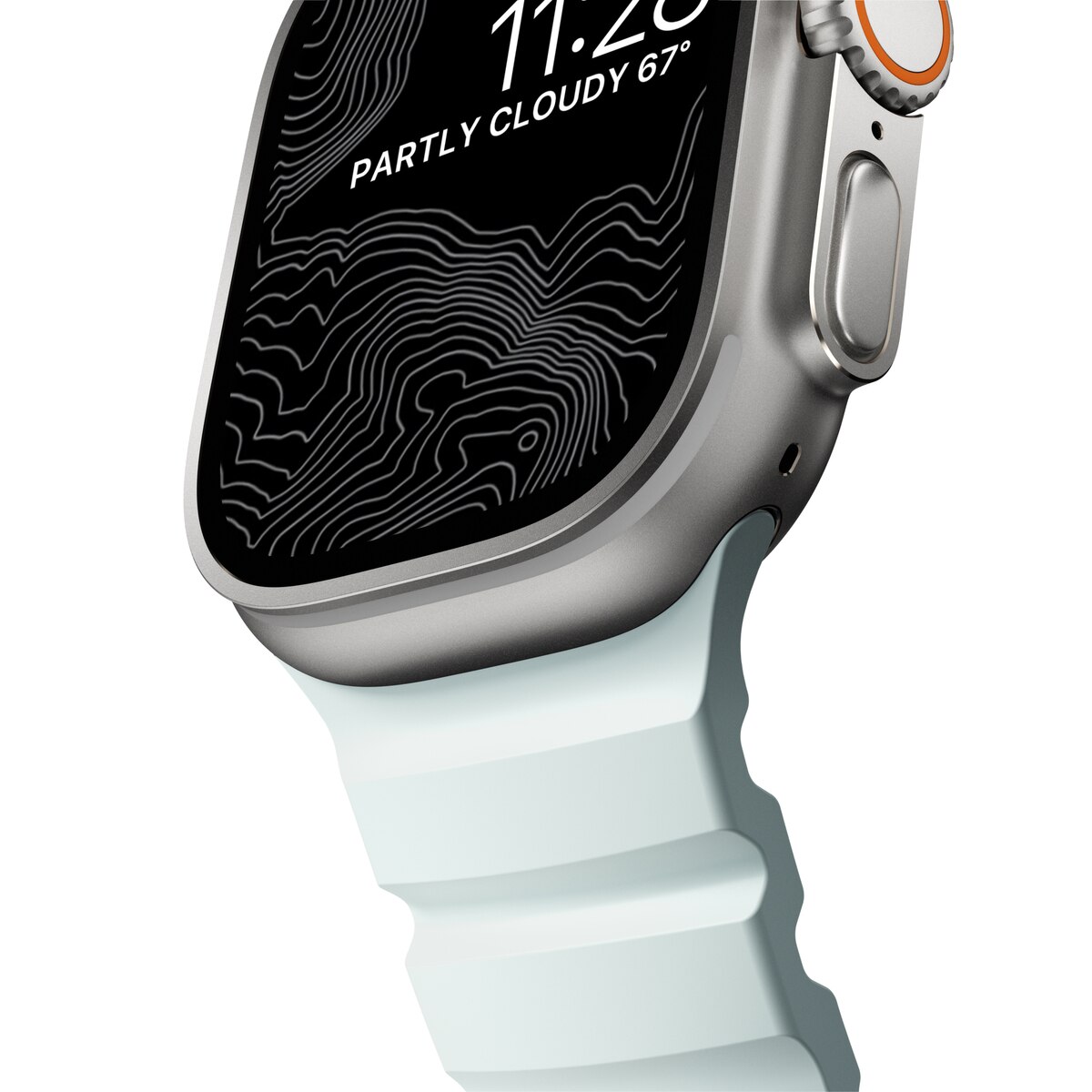 Apple Watch Series 1-3 42mm Rocky Point Band Icy Blue Glow (Natural Hardware) - Limited edition