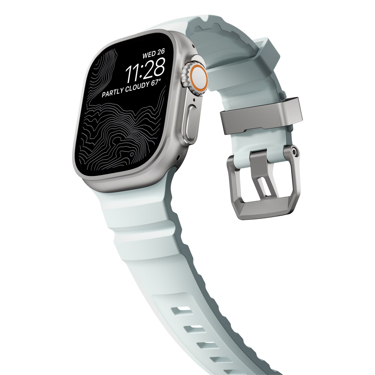 Apple Watch Series 1-3 42mm Rocky Point Band Icy Blue Glow (Natural Hardware) - Limited edition