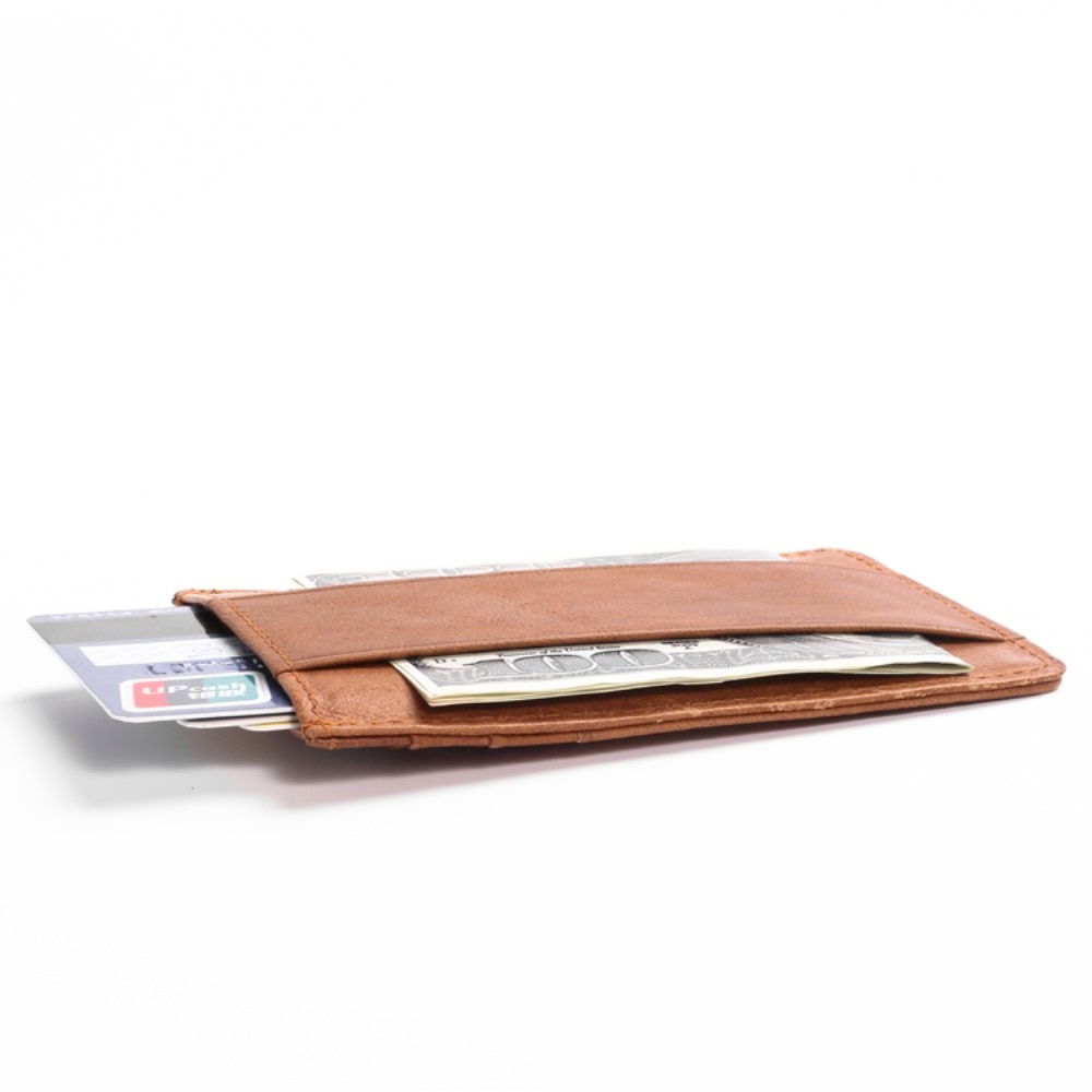 Slim RFID Card Case Brown