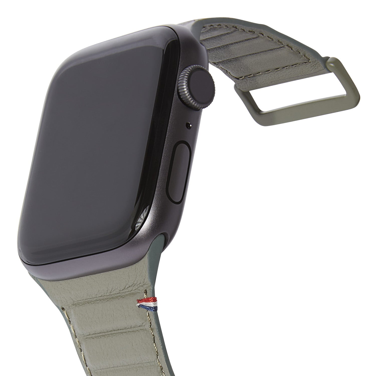 Leather Magnetic Traction Strap Apple Watch Ultra 49mm Olive