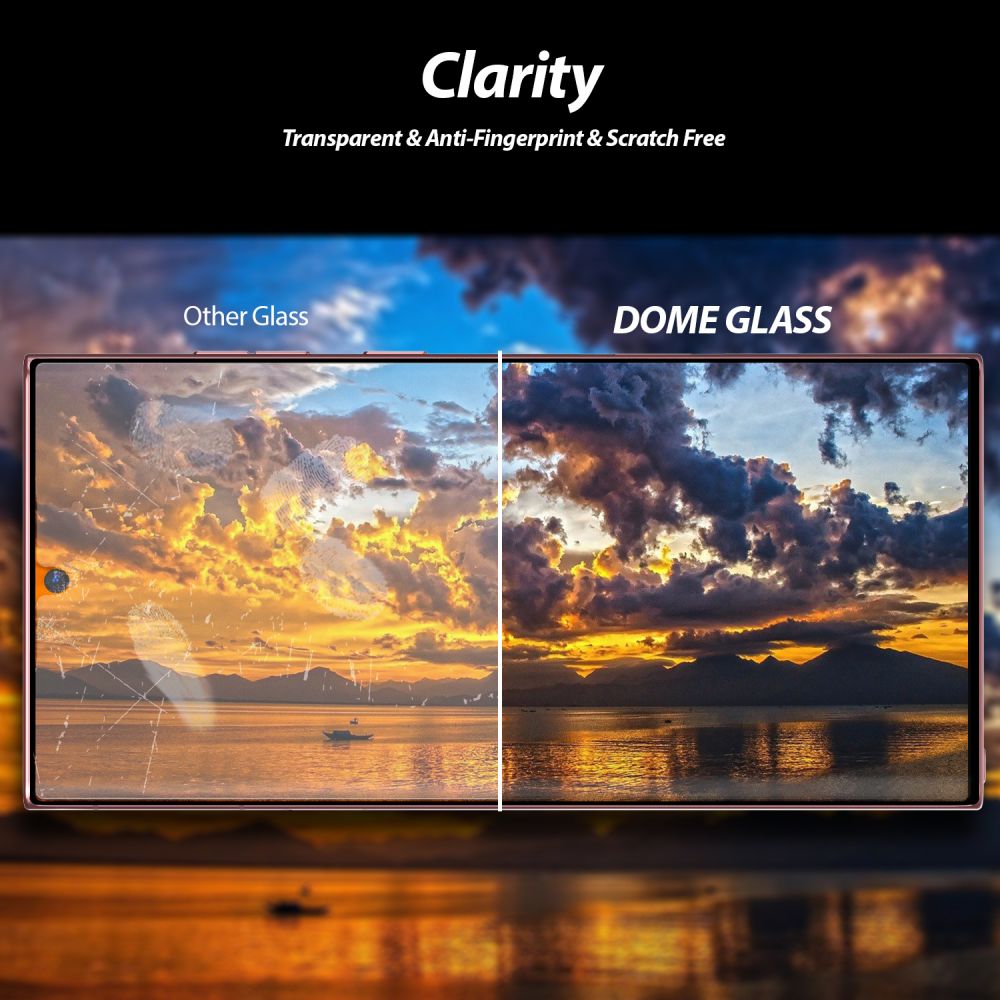 Samsung Galaxy S22 Ultra Dome Glass Screen Protector (2-pack)