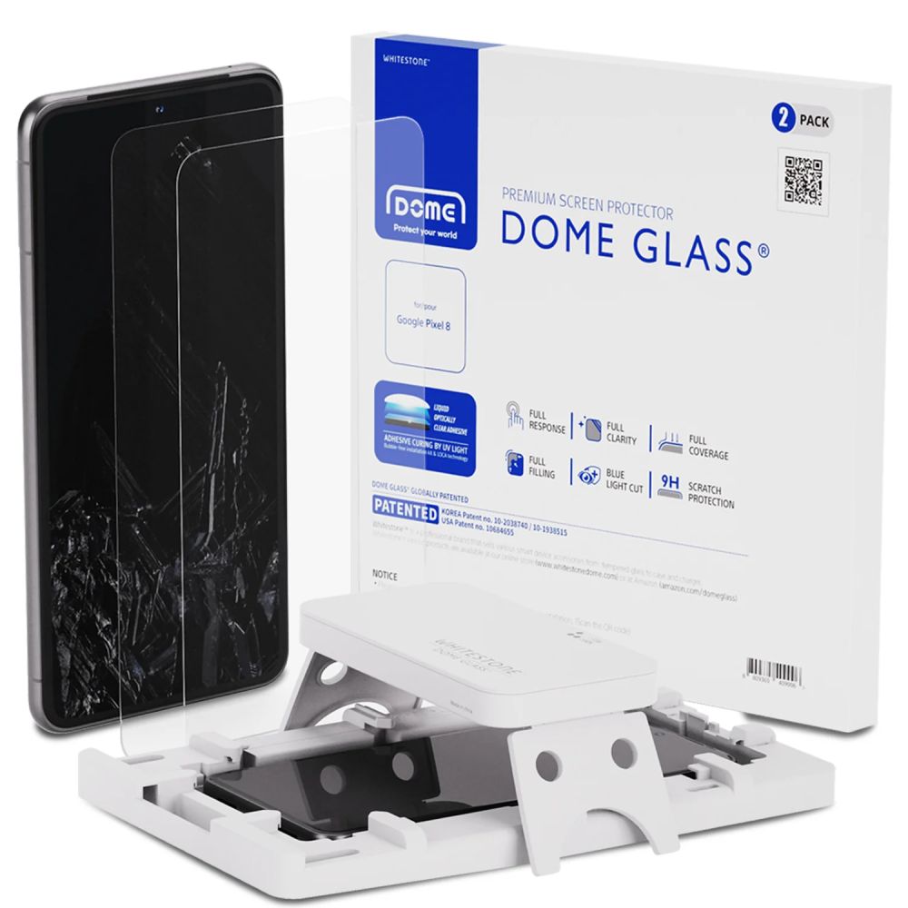Google Pixel 8 Dome Glass Screen Protector (2-pack)