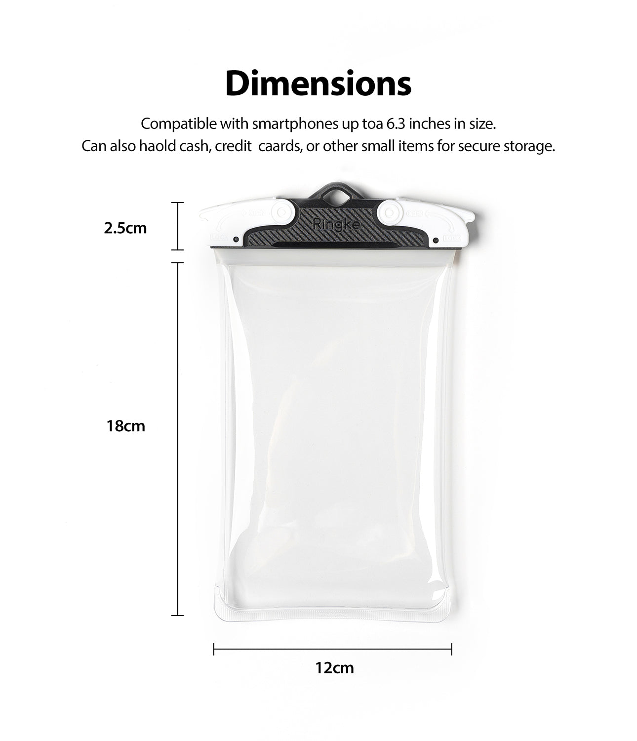 Universal  Waterproof Pouch Phone Case Transparent