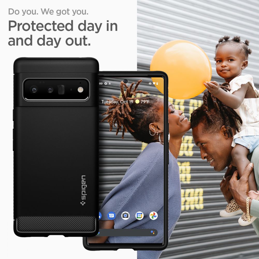 Google Pixel 6 Pro Case Rugged Armor Black