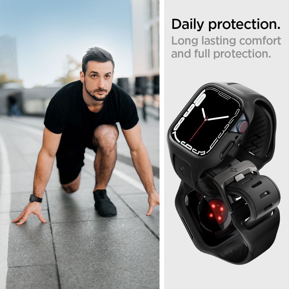 Apple Watch 45mm Series 9 Liquid Air Pro Case Black