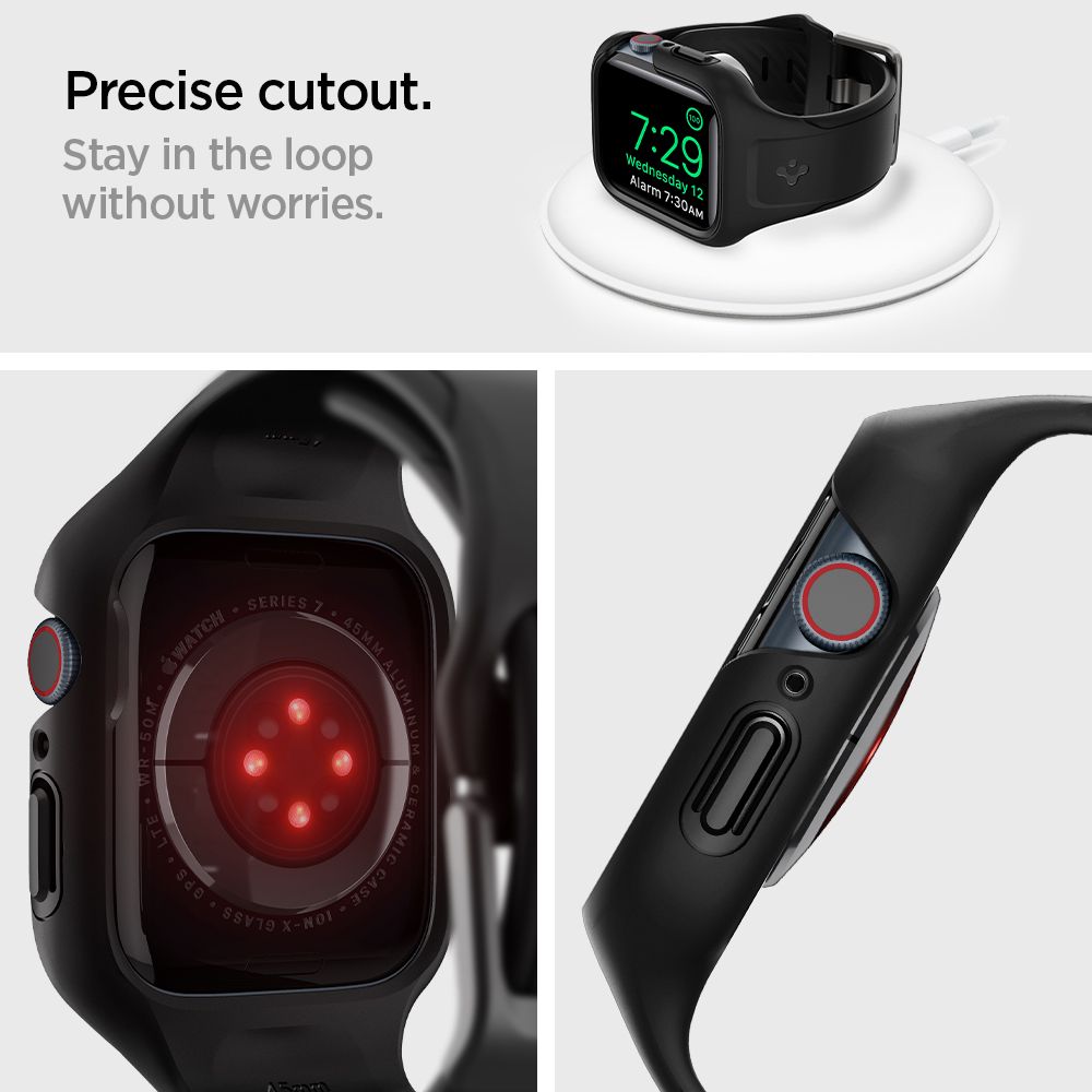 Apple Watch 45mm Series 9 Liquid Air Pro Case Black