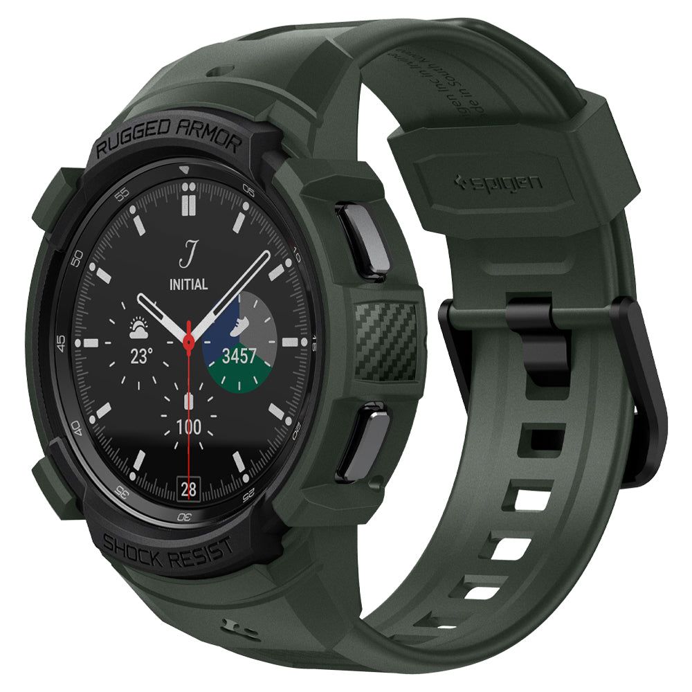 Samsung Galaxy Watch 4 Classic 46mm Case Rugged Armor Pro Military Green