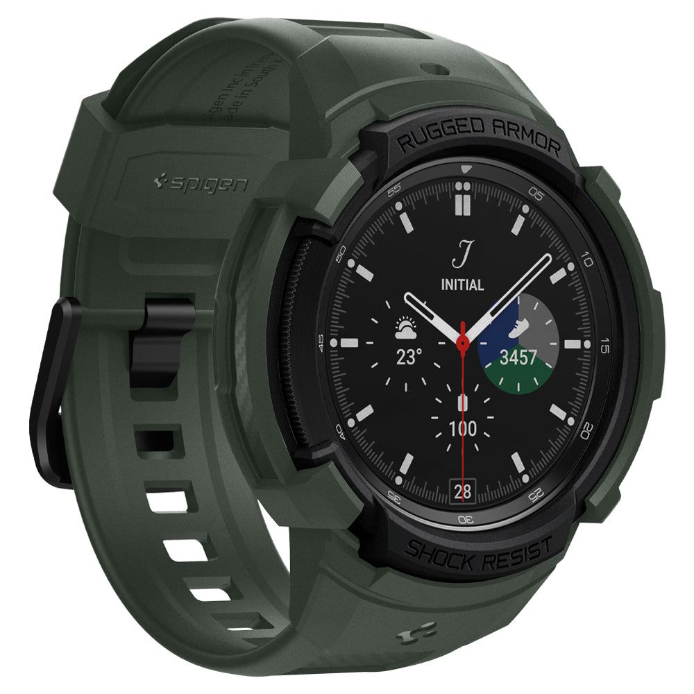 Samsung Galaxy Watch 4 Classic 46mm Case Rugged Armor Pro Military Green