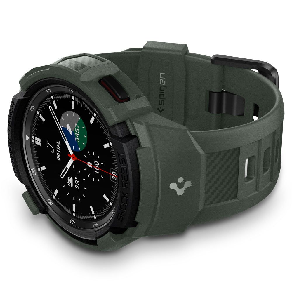 Samsung Galaxy Watch 4 Classic 46mm Case Rugged Armor Pro Military Green