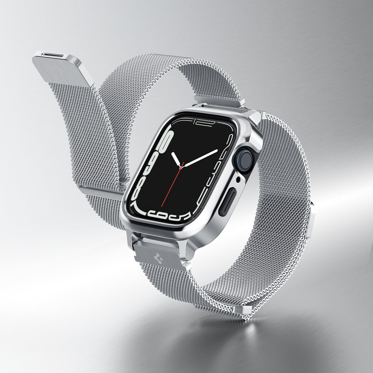 Apple Watch SE 44mm Case Metal Fit Pro Silver