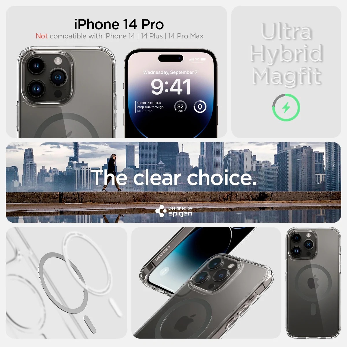 iPhone 14 Pro Case Ultra Hybrid Mag Graphite