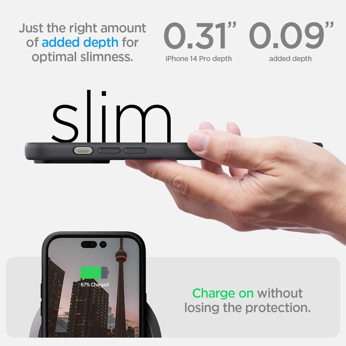 iPhone 14 Pro Case Silicone Fit Mag Black