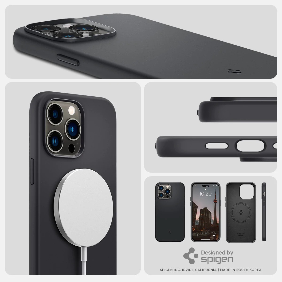 iPhone 14 Pro Case Silicone Fit Mag Black