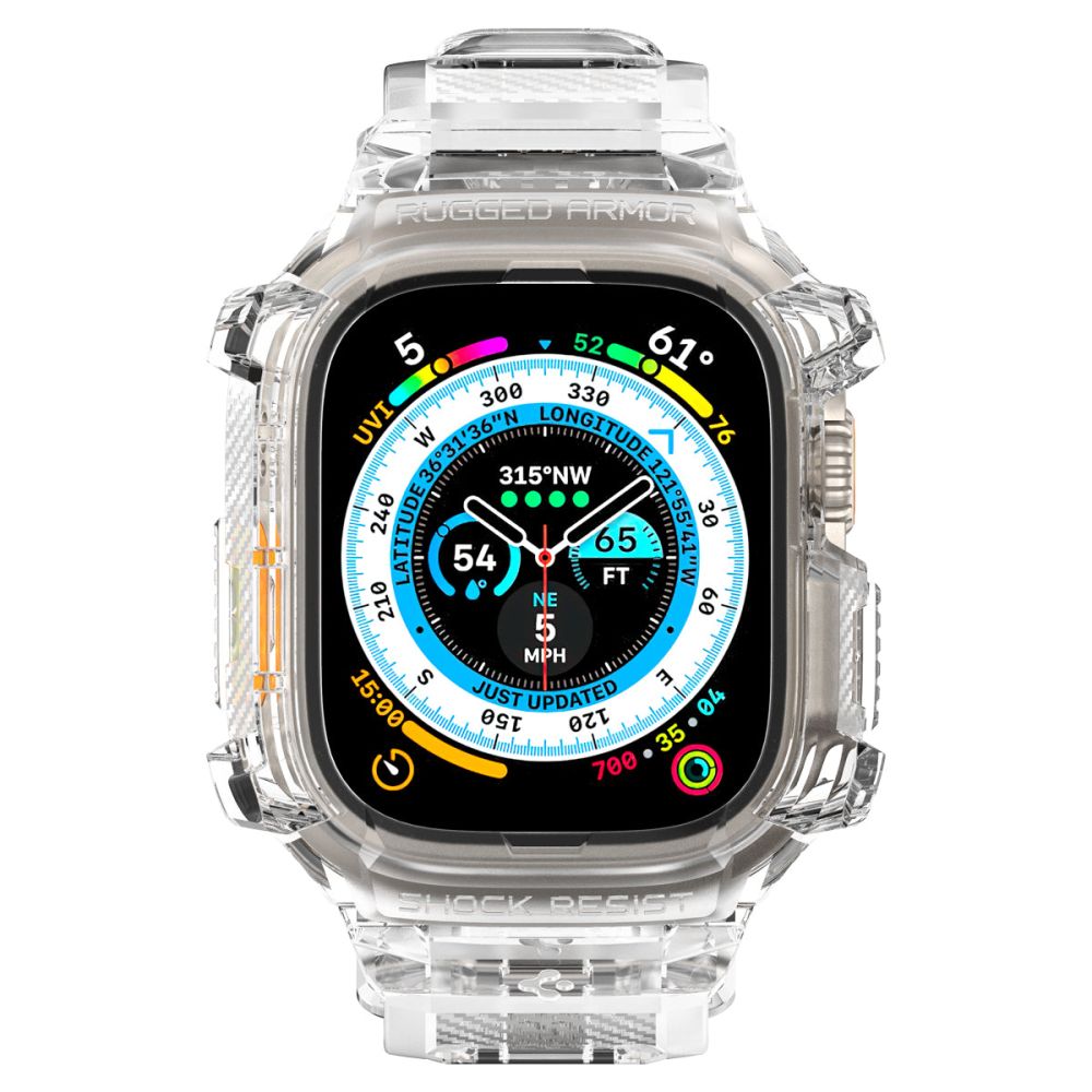 Apple Watch Ultra 2 49mm Case Rugged Armor Pro Crystal Clear