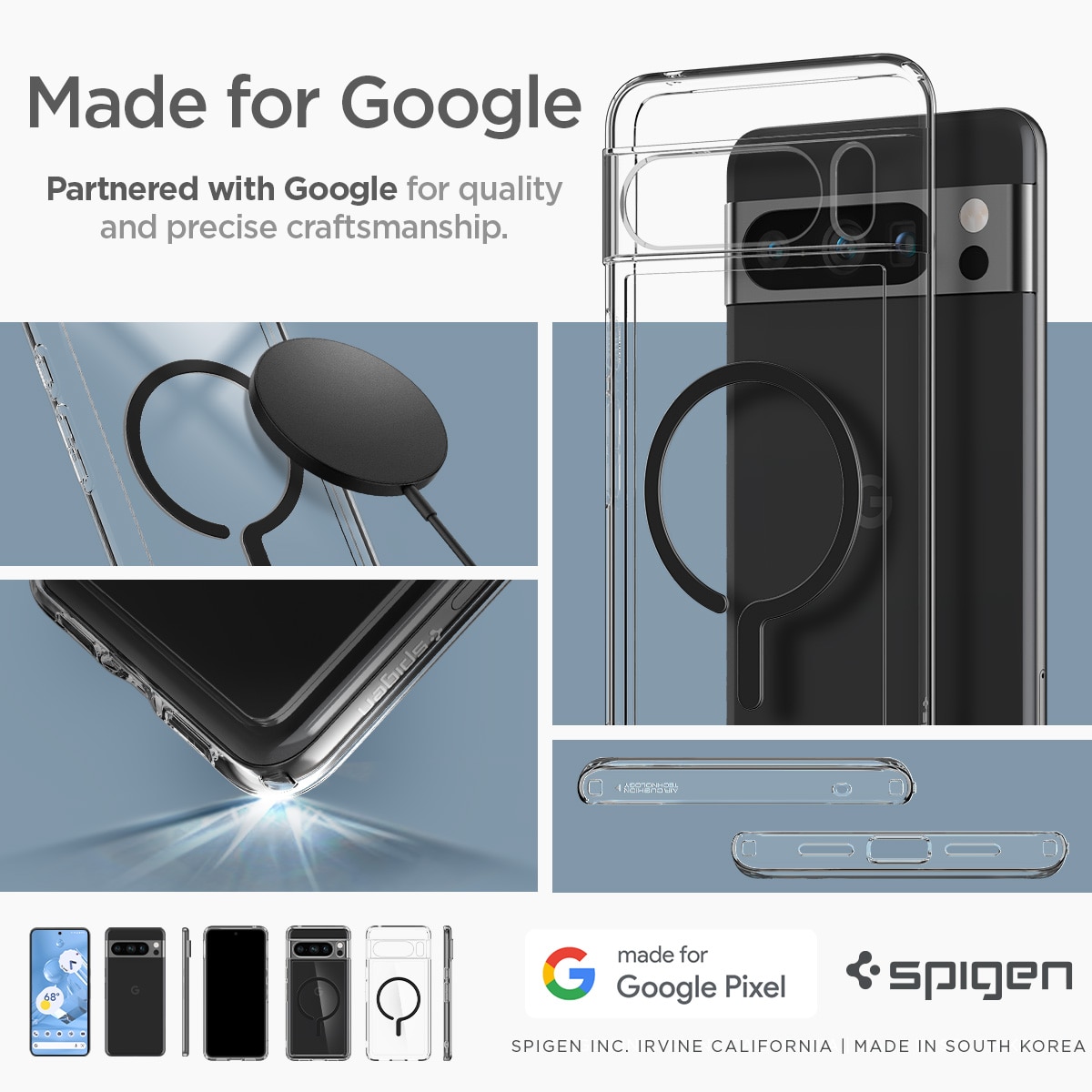 Google Pixel 8 Pro Case Ultra Hybrid OneTap MagSafe Black