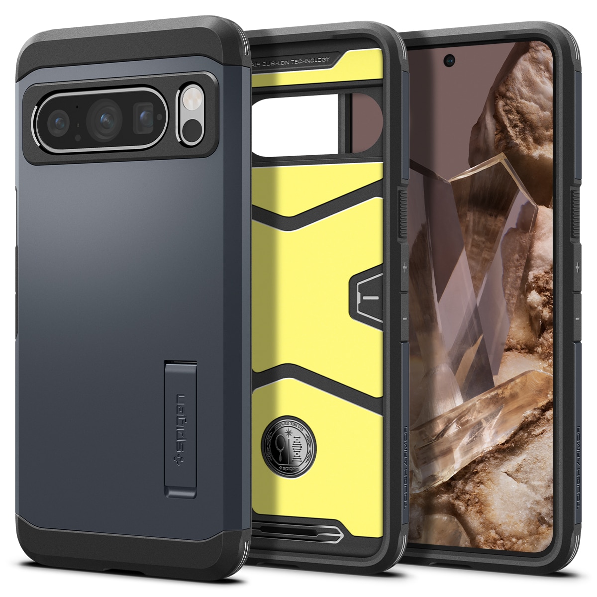 Google Pixel 8 Pro Case Tough Armor Metal Slate