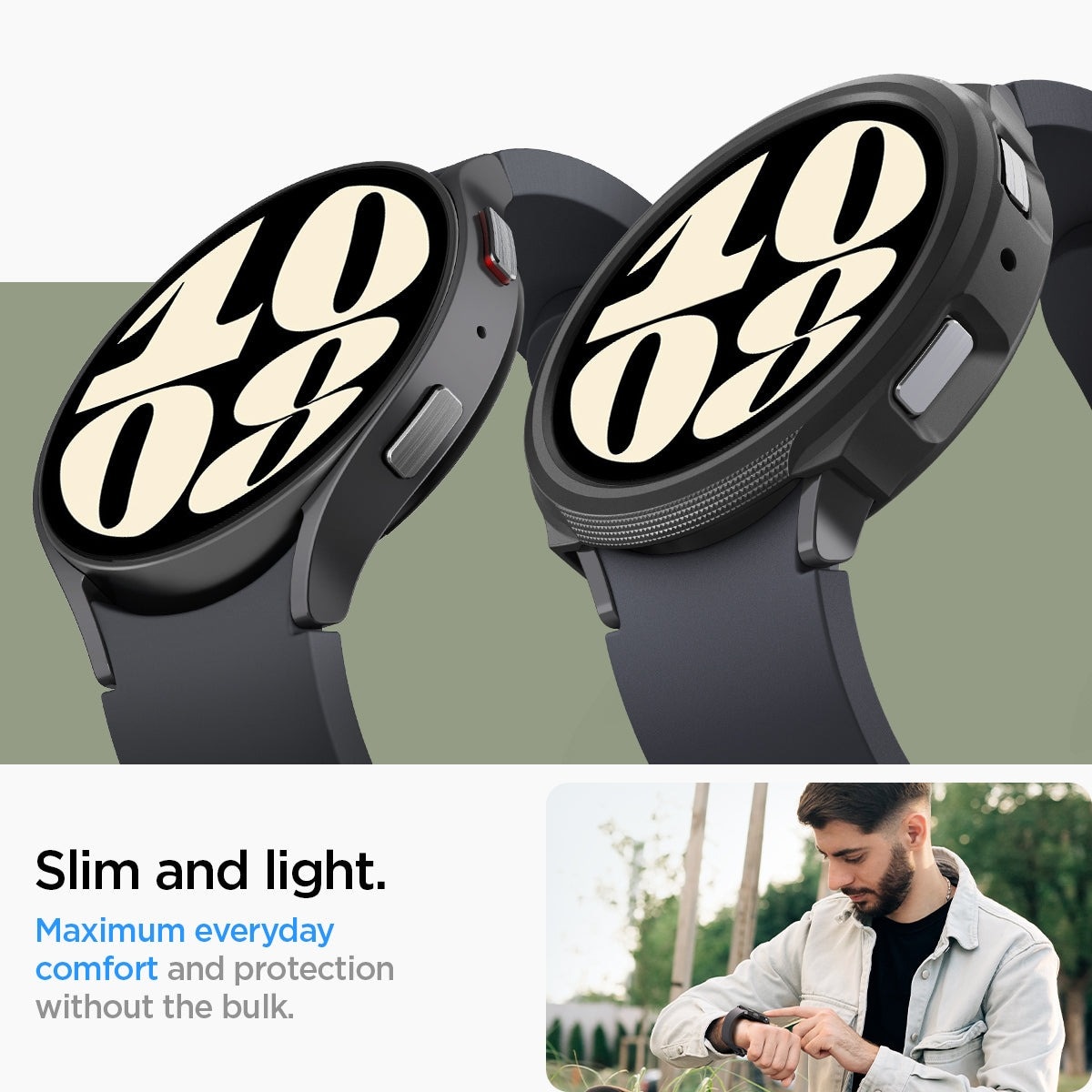 Samsung Galaxy Watch 6 44mm Case Liquid Air Black