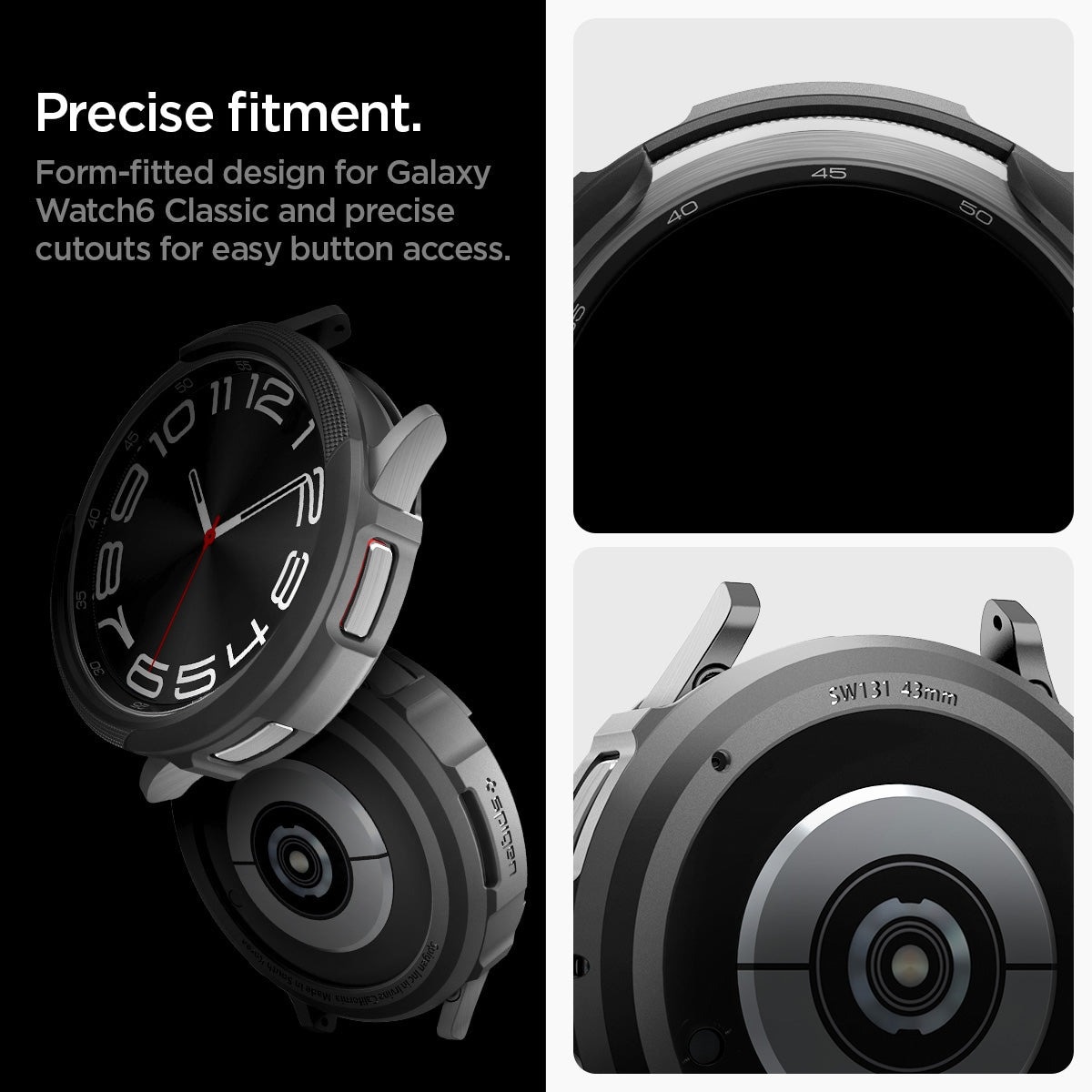 Samsung Galaxy Watch 6 Classic 43mm Case Liquid Air Black