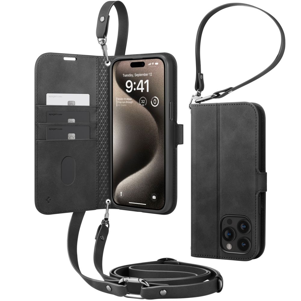 iPhone 15 Pro Max Wallet S Pro Cover Black