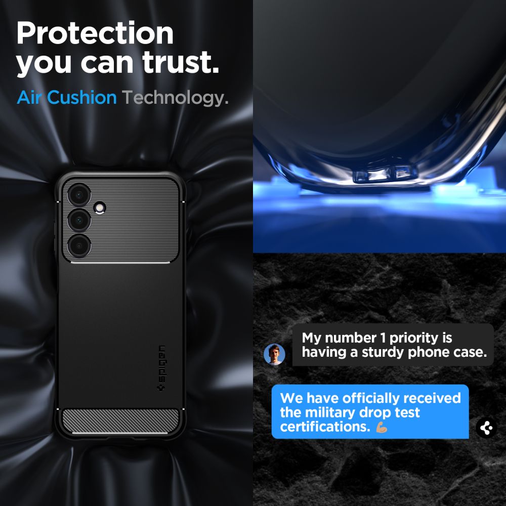 Samsung Galaxy A25 Case Rugged Armor Black