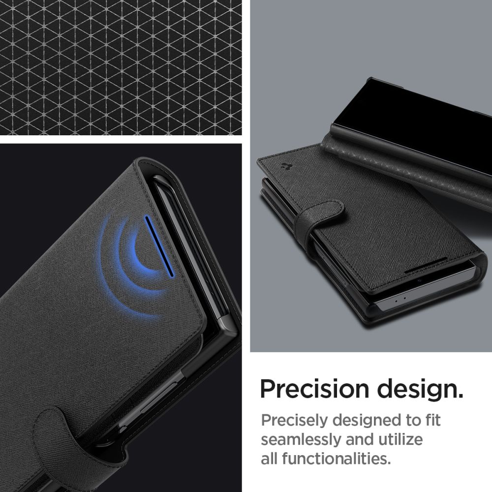 Spigen Black Wallet S Plus Case - For Samsung Galaxy S23 Ultra