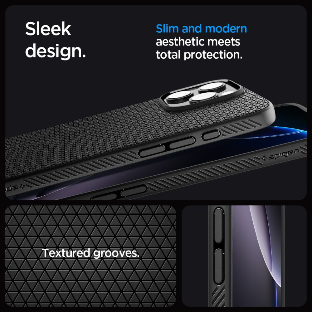 iPhone 16 Pro Max Case Liquid Air Matte Black