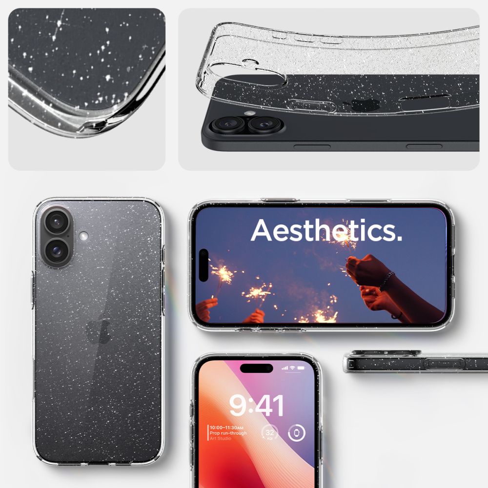 iPhone 16 Plus Case Liquid Crystal Glitter Crystal