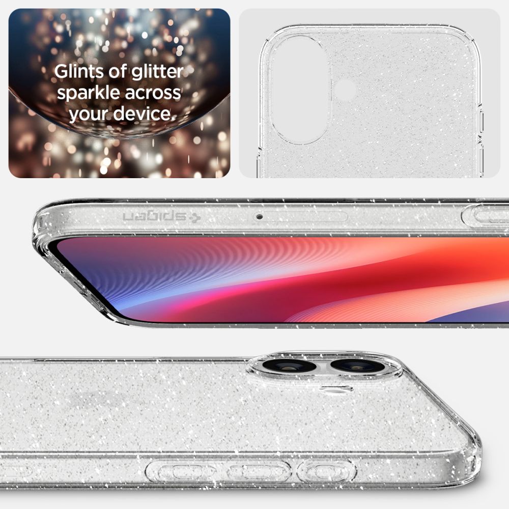 iPhone 16 Plus Case Liquid Crystal Glitter Crystal