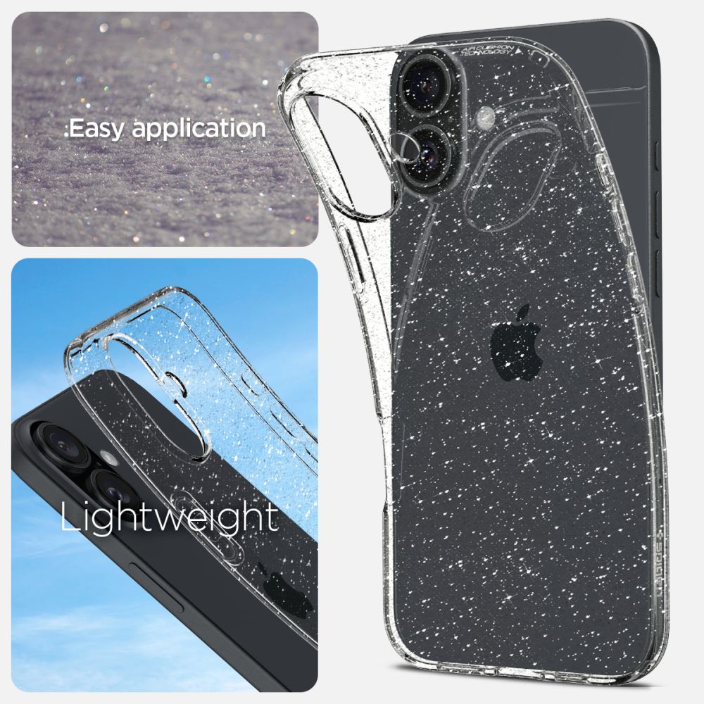 iPhone 16 Plus Case Liquid Crystal Glitter Crystal