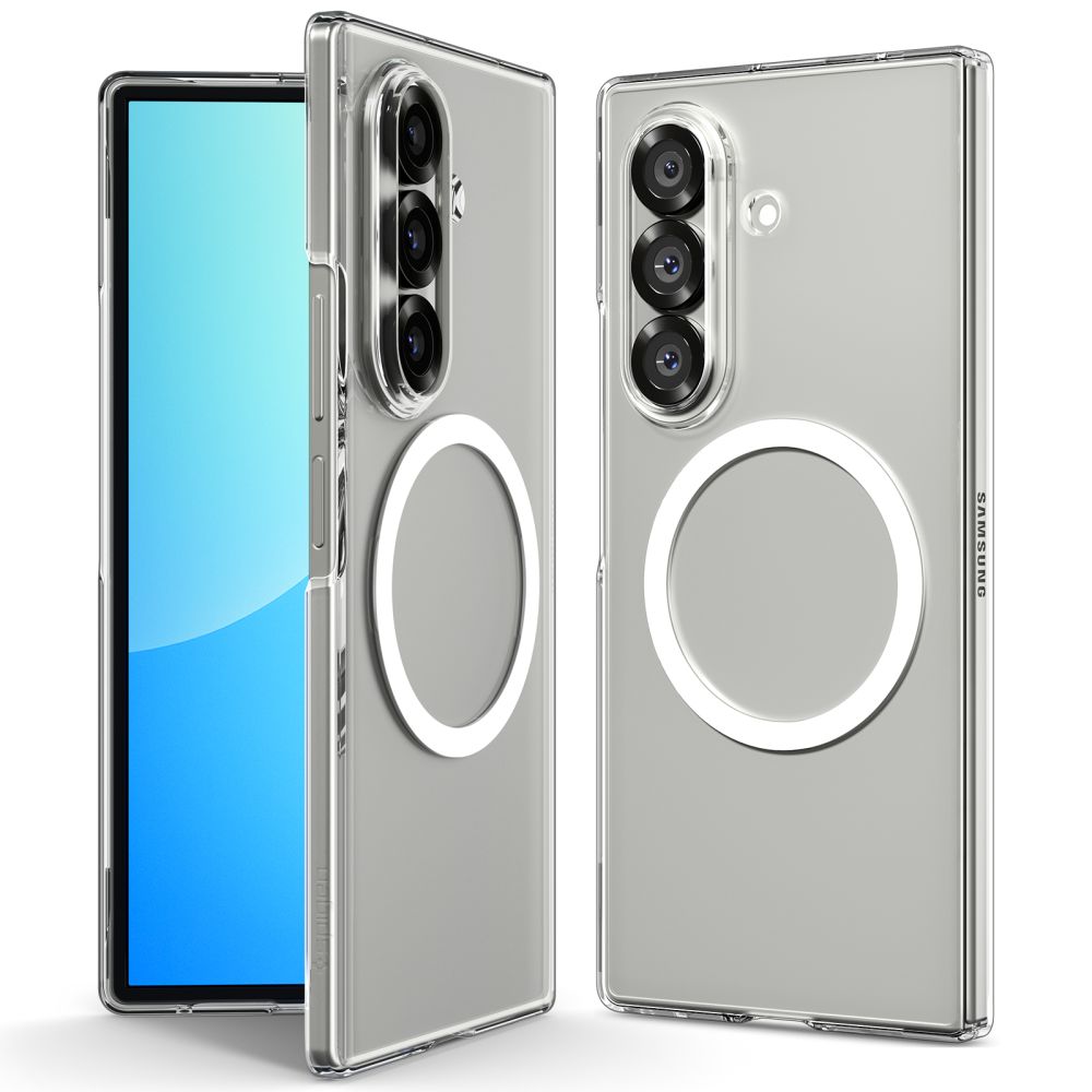 Samsung Galaxy Z Fold 7 Case AirSkin MagSafe Clear White