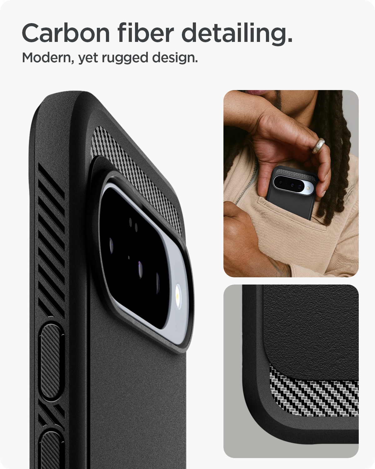 Google Pixel 10 Case Rugged Armor MagSafe Black
