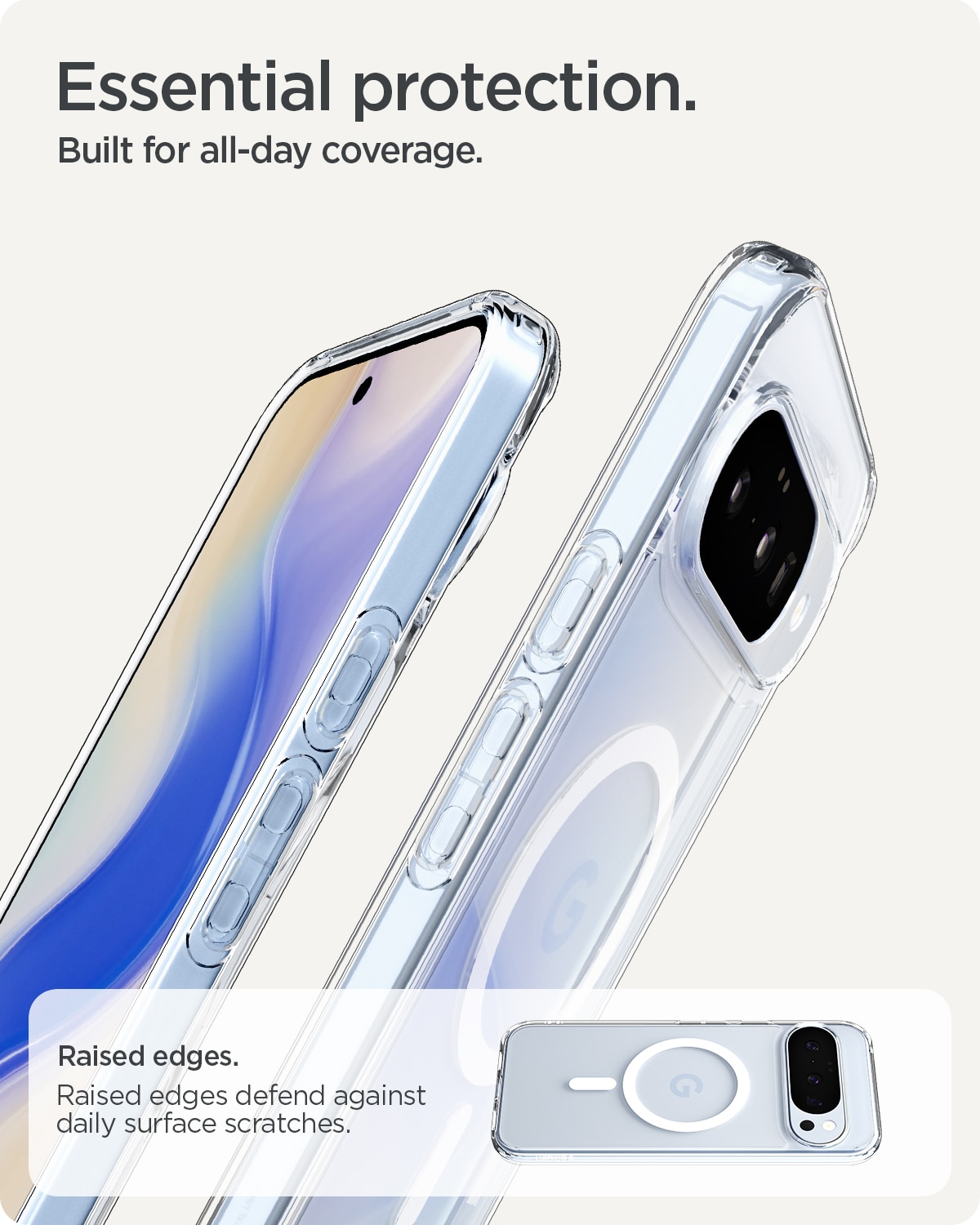 Google Pixel 10 Pro Case Ultra Hybrid MagSafe Clear White