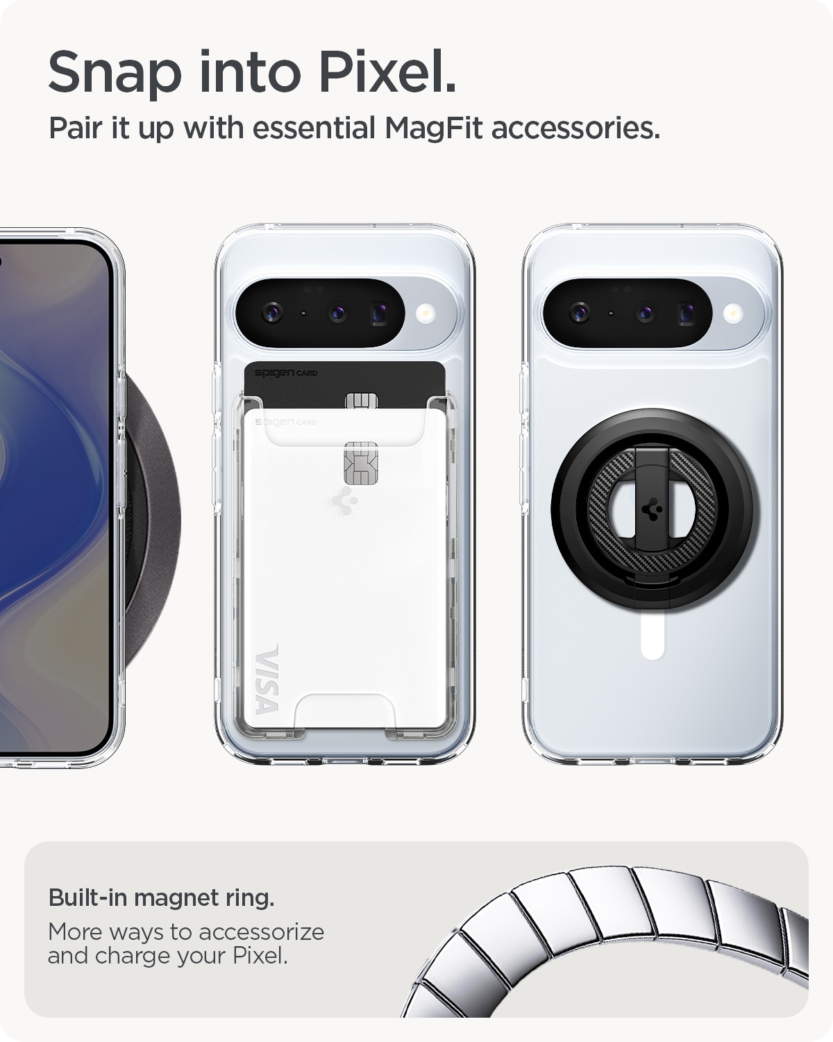 Google Pixel 10 Pro Case Ultra Hybrid MagSafe Clear White