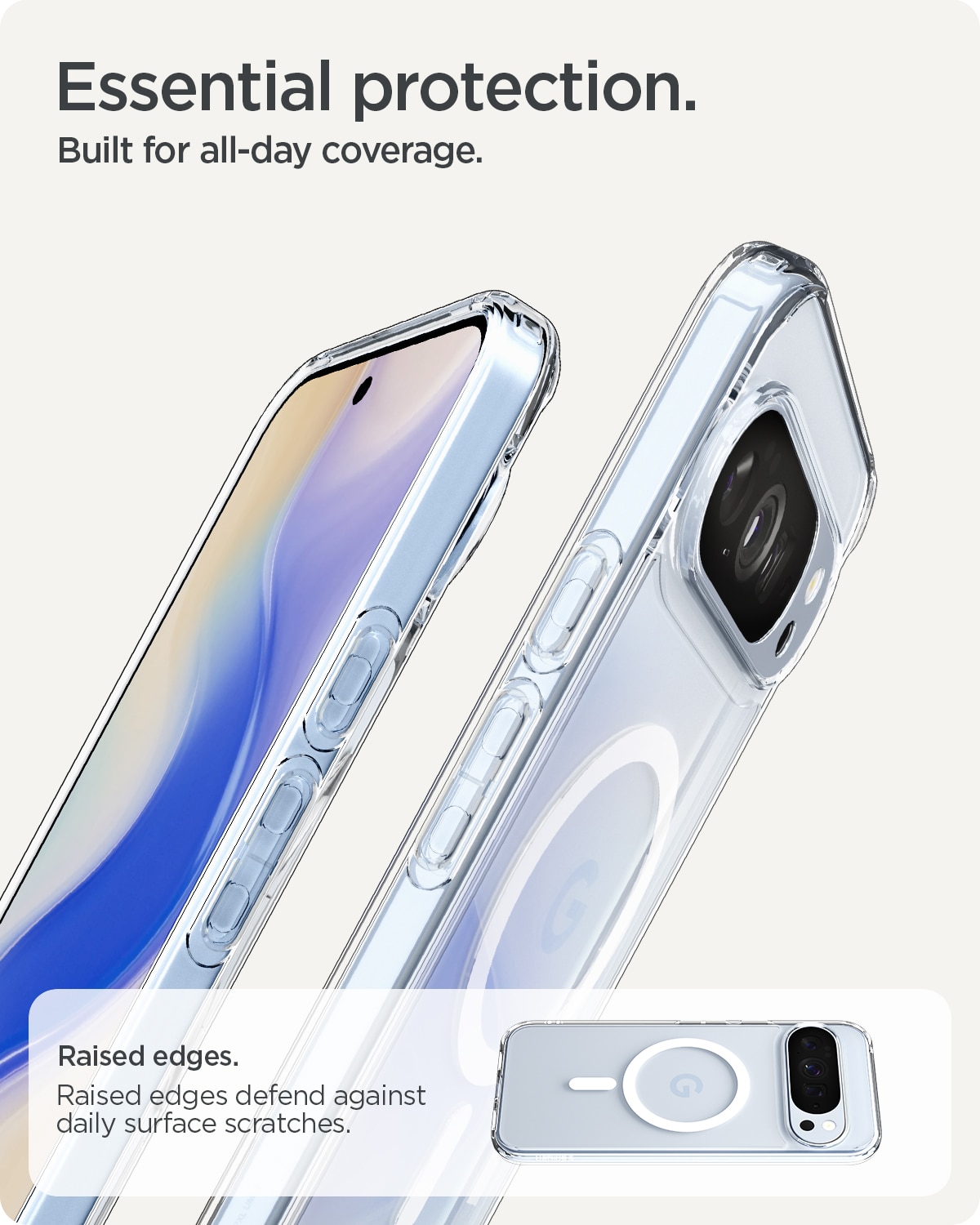 Google Pixel 10 Pro XL Case Ultra Hybrid MagSafe Clear White