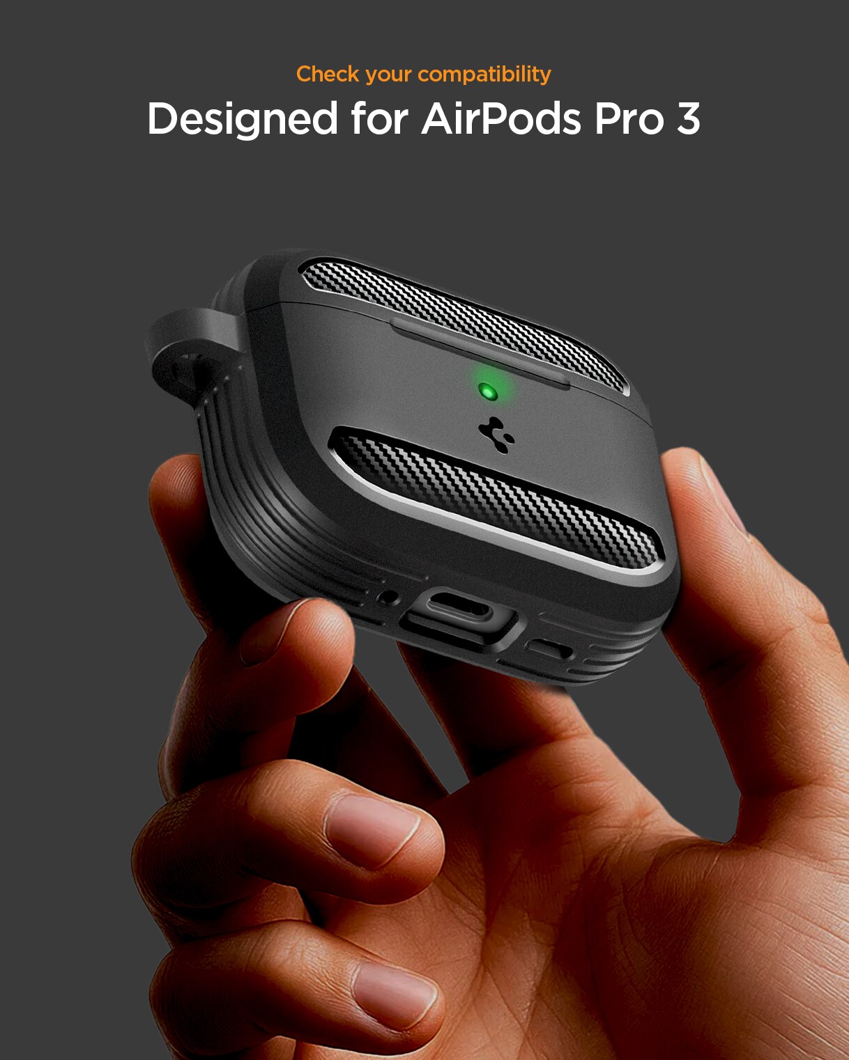 Apple AirPods Pro 3 Case Rugged Armor Black
