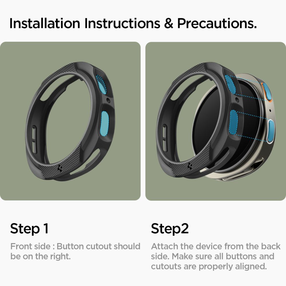 Samsung Galaxy Watch 8 44mm Case Liquid Air Black
