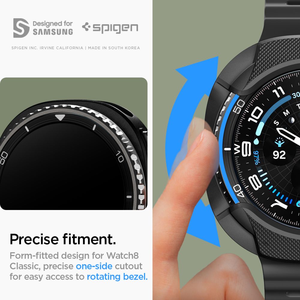 Samsung Galaxy Watch 8 Classic Case Liquid Air Black