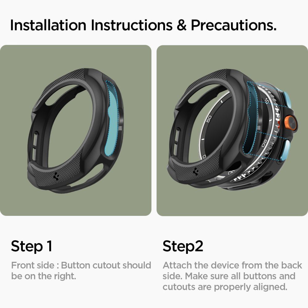 Samsung Galaxy Watch 8 Classic Case Liquid Air Black