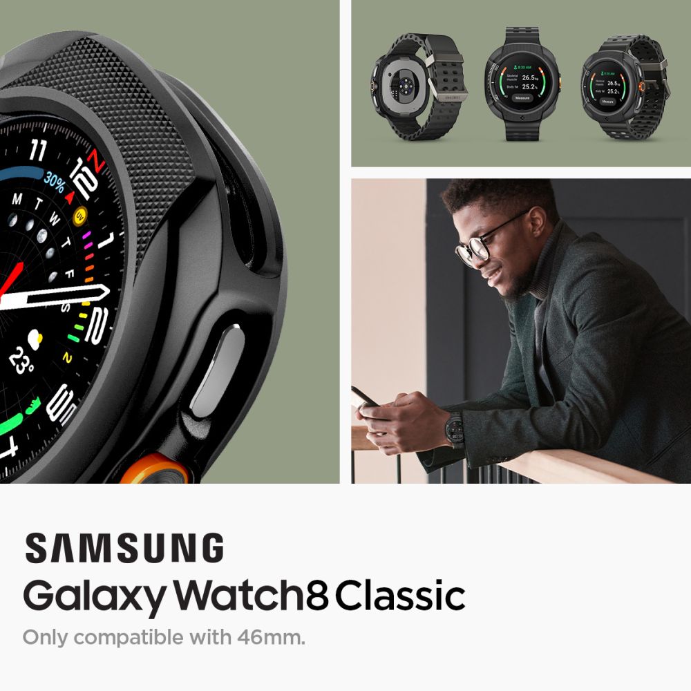 Samsung Galaxy Watch 8 Classic Case Liquid Air Black